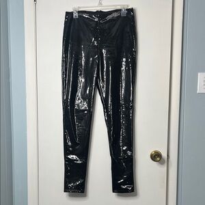 Kancan Black Patent Leather Leggings